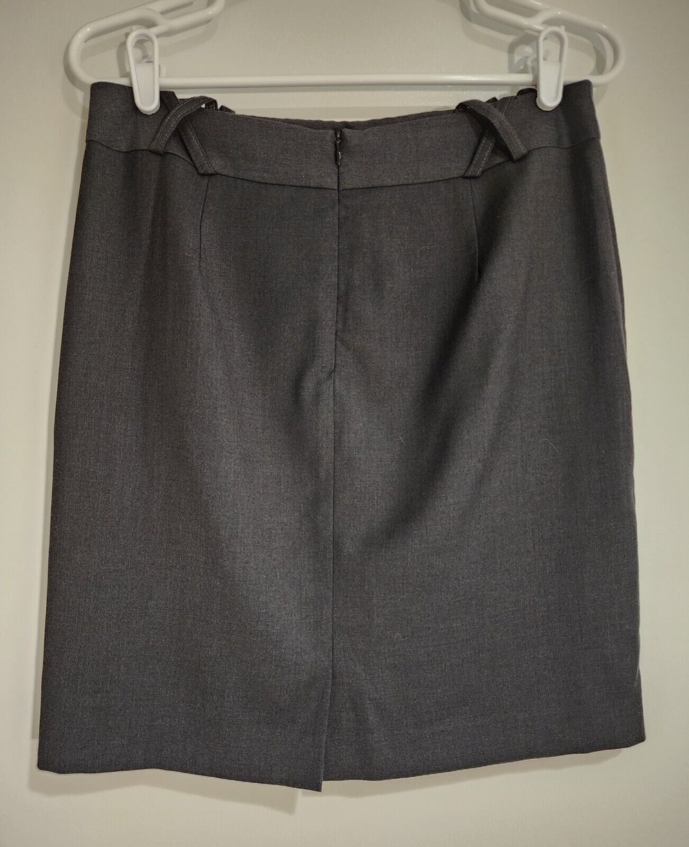 J. McLaughlin Made in USA Straight Mini Skirt Gray Lined Pockets Women's Size 8 - Picture 3 of 6